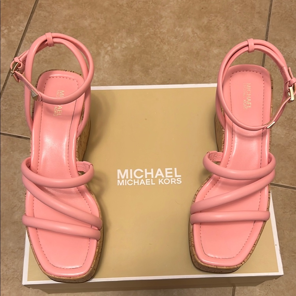 Michael Kors pink wedges